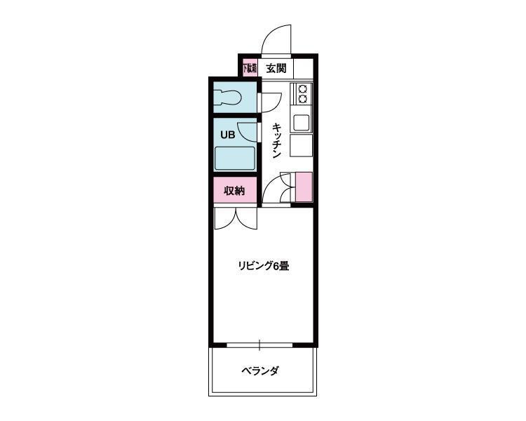 ジョイフル第3小坂(1K/5階)の間取り写真