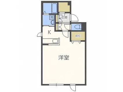 MS COMFORTKITAGUNI(1K/2階)の間取り写真