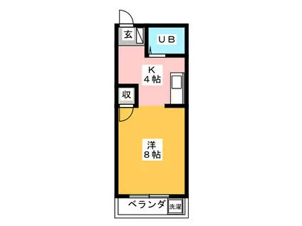 コーポ平成(1K/3階)の間取り写真