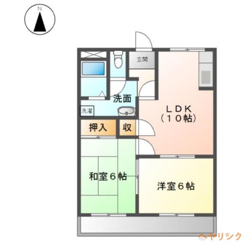 ファイン梅森(2LDK/1階)の間取り写真