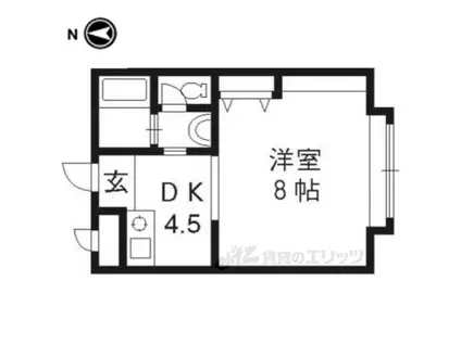 メゾン槙島(ワンルーム/1階)の間取り写真