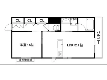 シャーメゾン惣(1LDK/3階)の間取り写真