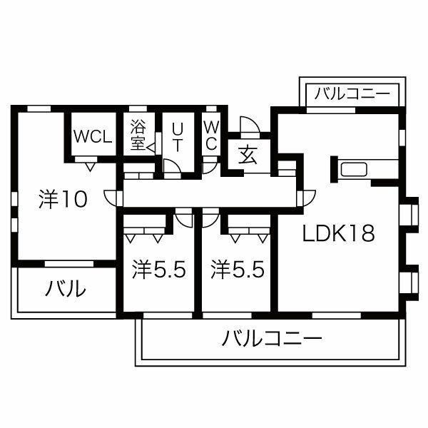 プラネックス ユマニテ(3LDK/3階)の間取り写真