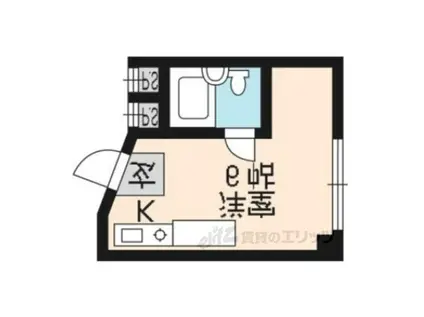 メゾン鷹ヶ峯(ワンルーム/3階)の間取り写真