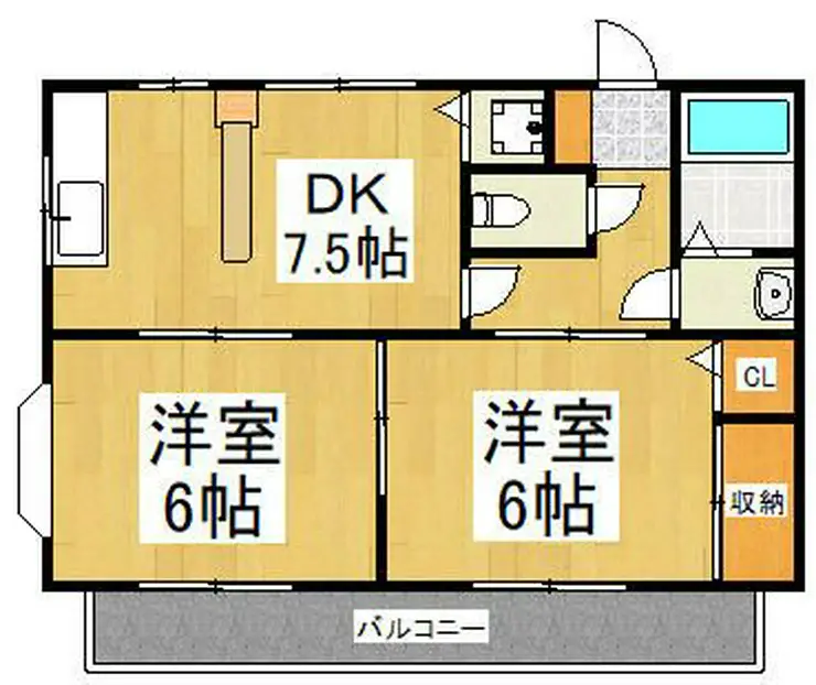 メゾンソレイユII 1階階 間取り