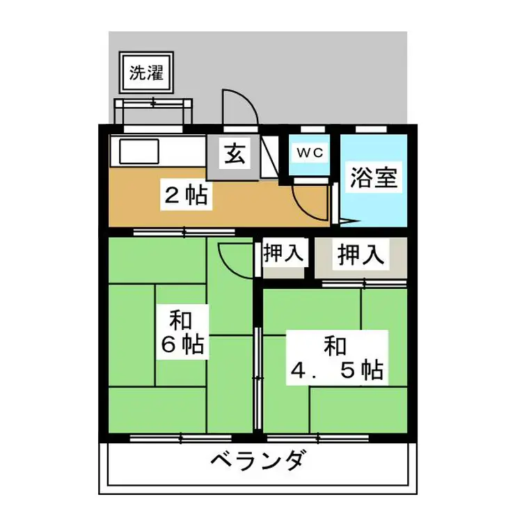 第1和田荘 2階階 間取り