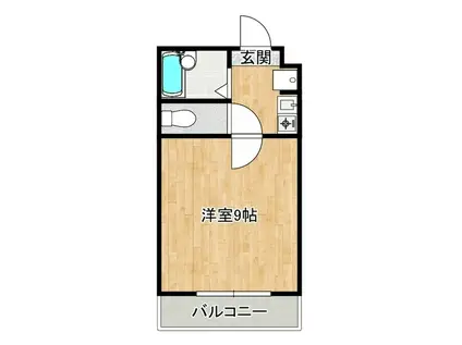 サウザンド・リーフA棟(1K/3階)の間取り写真