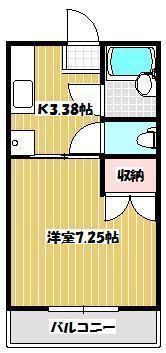 祝吉マンション(1K/3階)の間取り写真