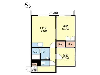 グランメール宮の沢(2DK/3階)の間取り写真