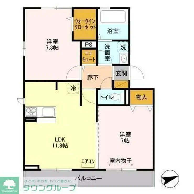 リヴェールB 2階階 間取り