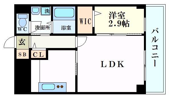 マジェスティコート(1LDK/1階)の間取り写真