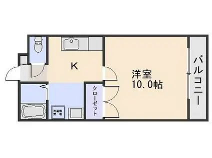 アクセス ワケII(1K/2階)の間取り写真