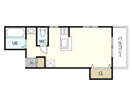 サンライズ舟入(1K/6階)の間取り写真