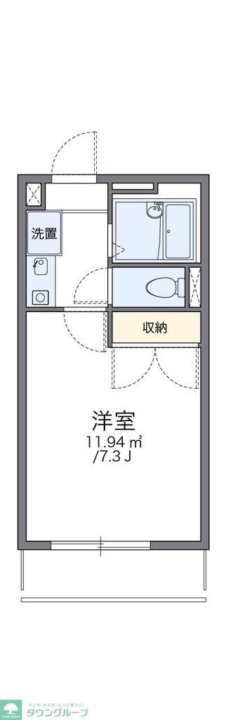 レオパレス葵第2(1K/1階)の間取り写真