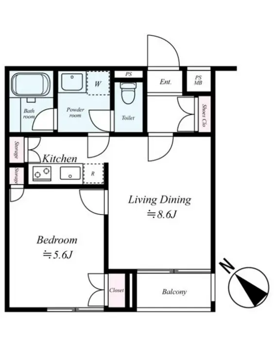 パレ・ホームズ大岡山 1階階 間取り