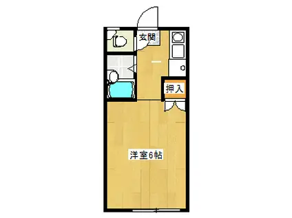 東京メトロ丸ノ内線 東高円寺駅 徒歩4分 2階建 築35年(1K/2階)の間取り写真