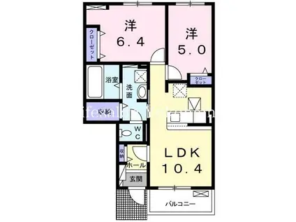 インフォレスト横浜B棟(2LDK/1階)の間取り写真