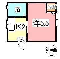 サクラハイツ(1K/2階)の間取り写真
