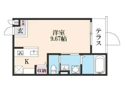 RUHE柴島(ワンルーム/2階)の間取り写真