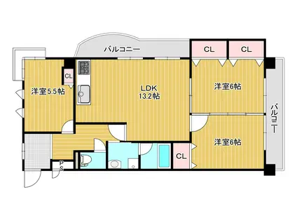 第17共立ビル(3LDK/5階)の間取り写真