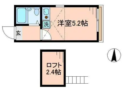 ベルエステート竹ノ塚A(ワンルーム/3階)の間取り写真