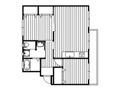 柏町団地13号棟(2LDK/2階)の間取り写真
