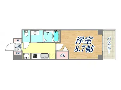 MJC神戸ハーバーウエスト(1K/4階)の間取り写真