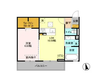 アメニティーなかにしIV(1LDK/1階)の間取り写真