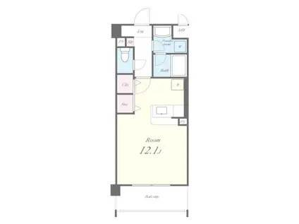 ハニーエストゥディオ(ワンルーム/3階)の間取り写真