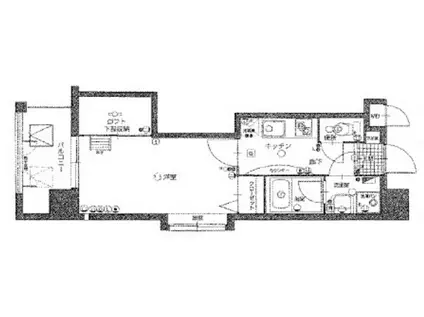 ラフィネス博多リバーステージ(1K/4階)の間取り写真