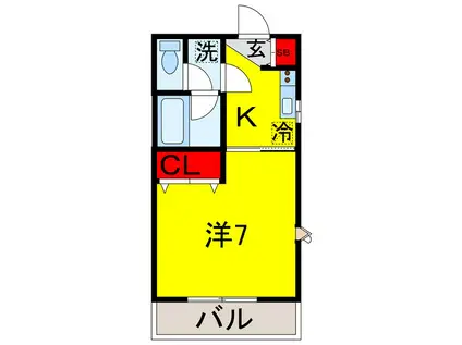 KAPELL RITZ(1K/2階)の間取り写真