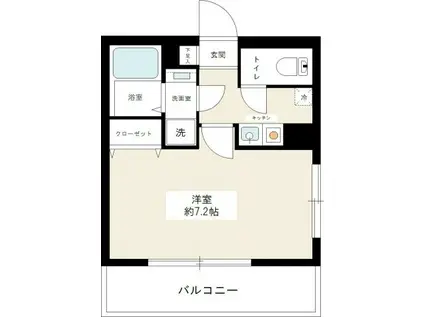 MAXIV池袋(1K/3階)の間取り写真