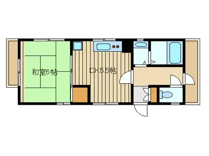 メゾンイトー(1DK/3階)の間取り写真