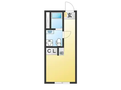 GATHER HOUSE川崎小田栄(ワンルーム/1階)の間取り写真