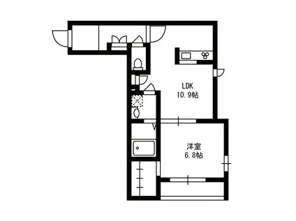 GRAND CIEL(1LDK/1階)の間取り写真
