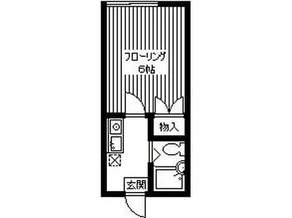 グローリー野沢(1K/1階)の間取り写真