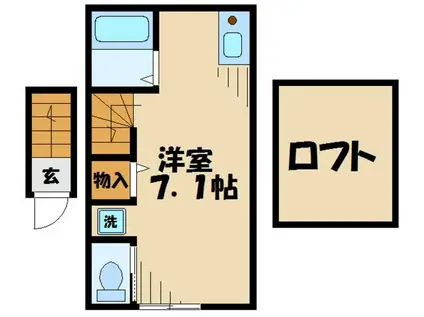 LUCE SERENA(ワンルーム/2階)の間取り写真