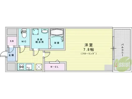 ファーストフィオーレ江坂ラディール(1K/3階)の間取り写真