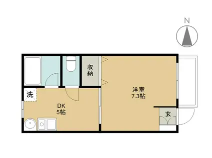 ベトーアルメ(1DK/1階)の間取り写真