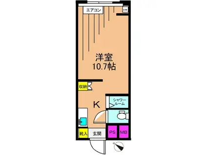 山王アーバンライフ(ワンルーム/10階)の間取り写真