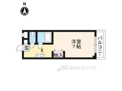 ノアーズアーク観月橋(1K/3階)の間取り写真