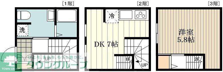 MOK-TERRACE KITAFUCHU(1DK/1階)の間取り写真