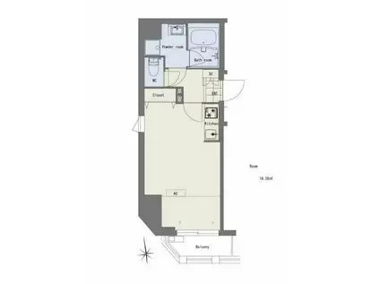 キャッスルパレス江戸川橋(ワンルーム/3階)の間取り写真