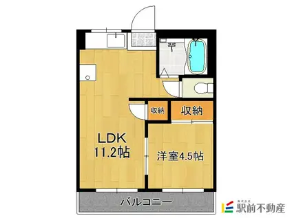 PONDMUM KII(1LDK/3階)の間取り写真
