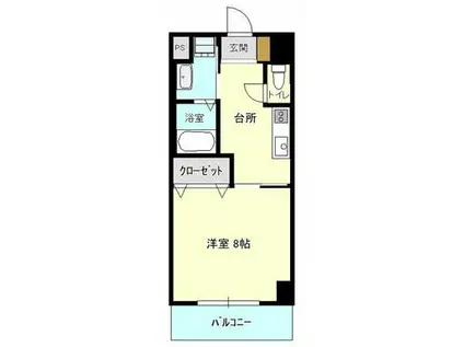 フルリール松浦II(1K/1階)の間取り写真