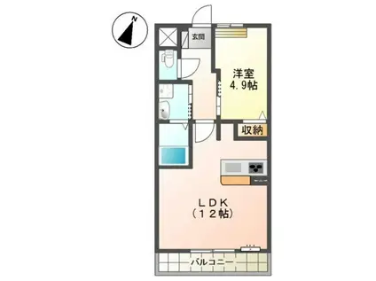 コレンテ(1LDK/1階)の間取り写真
