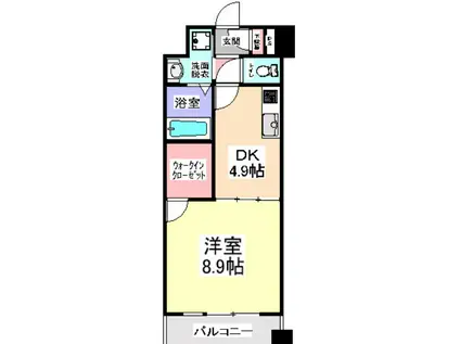 ソレイユ(1DK/3階)の間取り写真