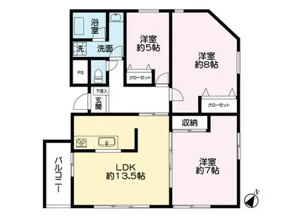 プリマベーラ(3LDK/2階)の間取り写真