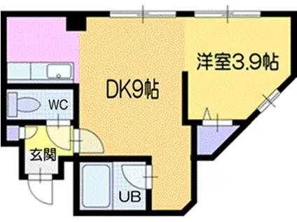 文京台コーポレーションV(1DK/2階)の間取り写真