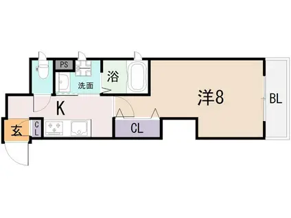 イトーピアホーム近大前(1K/3階)の間取り写真